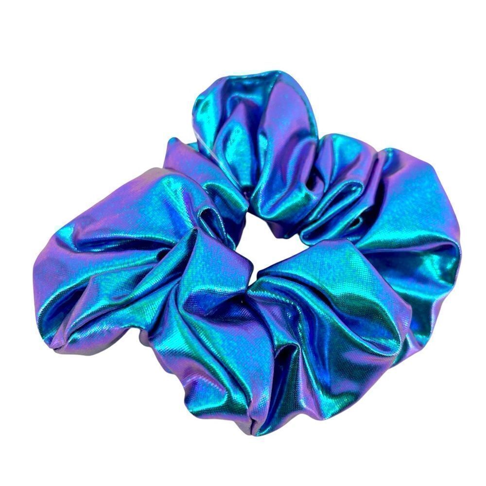 Metallic Shiny Mermaid Elastic Hair Scrunchie, One Size, Women Or Girls - Picture 5 of 5